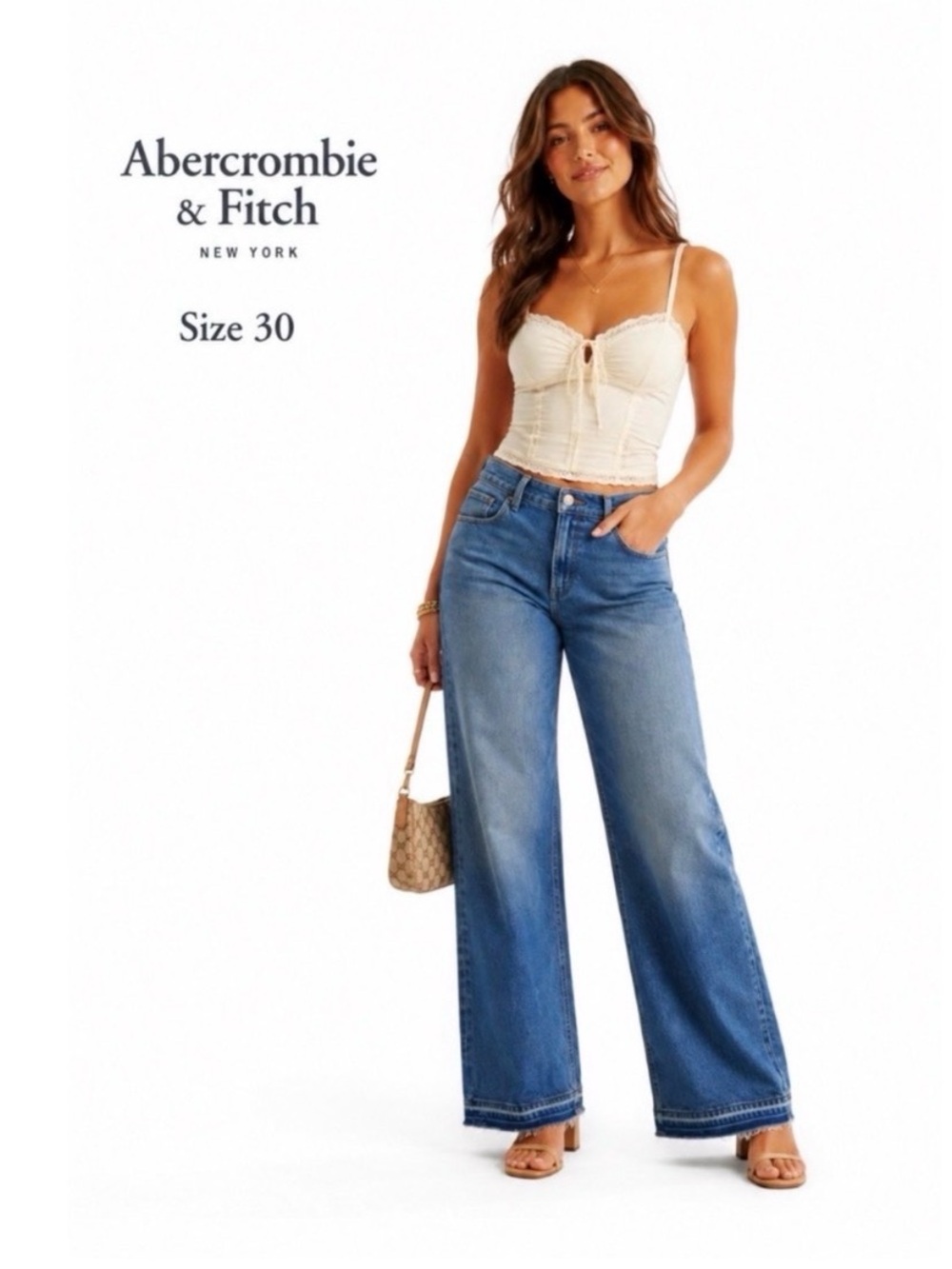 ABERCROMBIE & FITCH 90’s Relaxed High Rise Jeans Size 30 NEW! - Picture 2 of 10